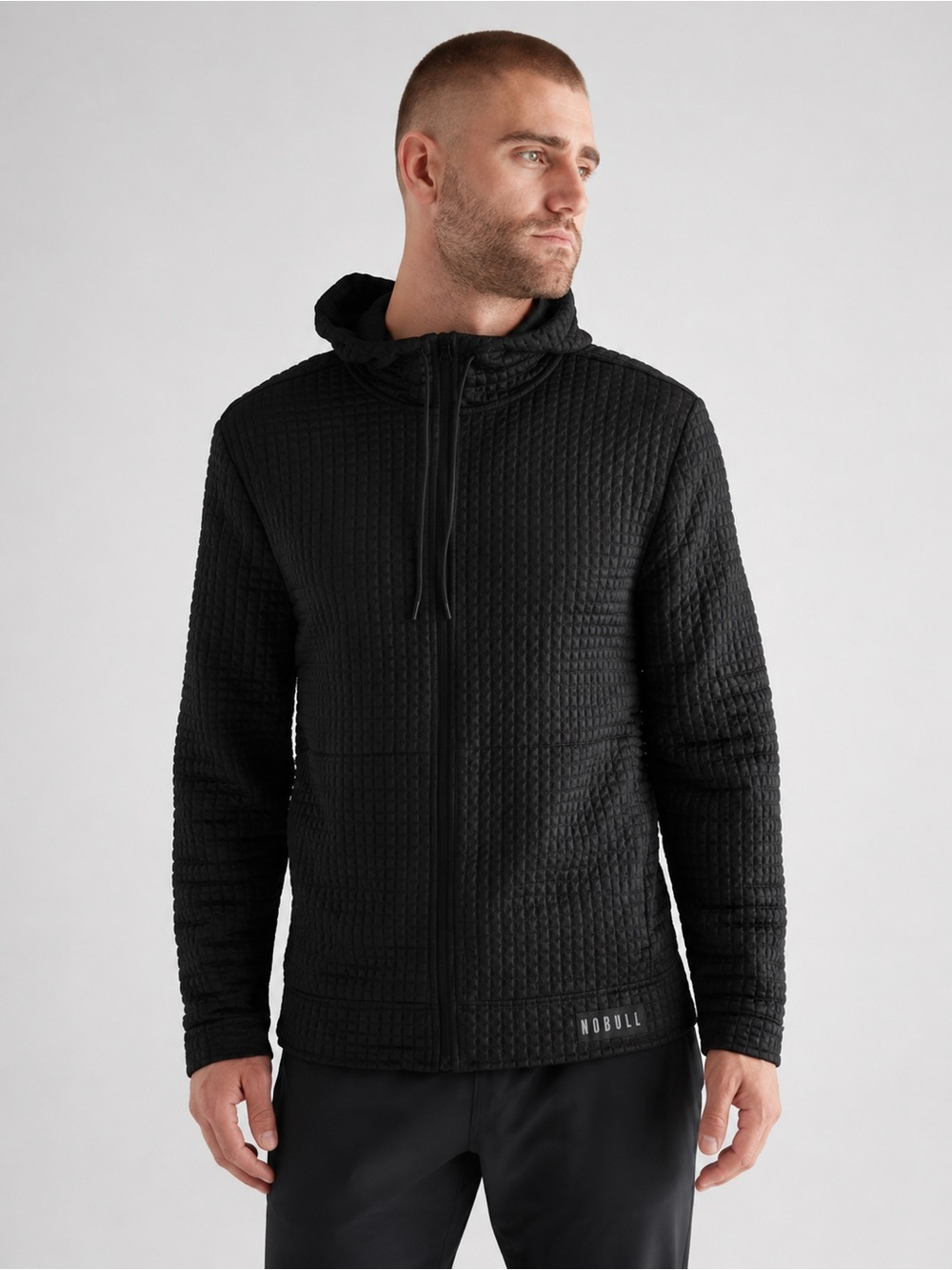 NOBULL SZ MD QUILTED ZIPPED UP JACKET HOODED
